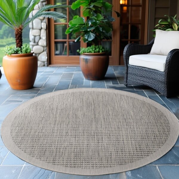 Szary okrągły dywan odpowiedni na zewnątrz ø 120 cm Giza – Ayyildiz Carpets