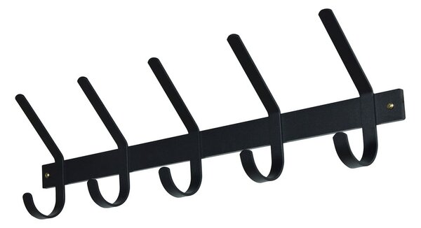 Czarny metalowy wieszak ścienny 70 cm Dexter – Spinder Design