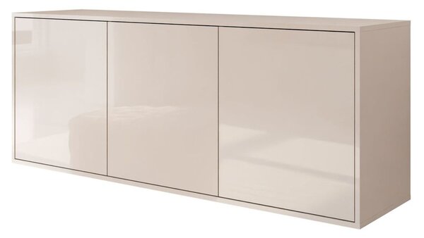 Trzydrzwiowa komoda 154 cm w stylu glamour wisząca Vivance kaszmir połysk