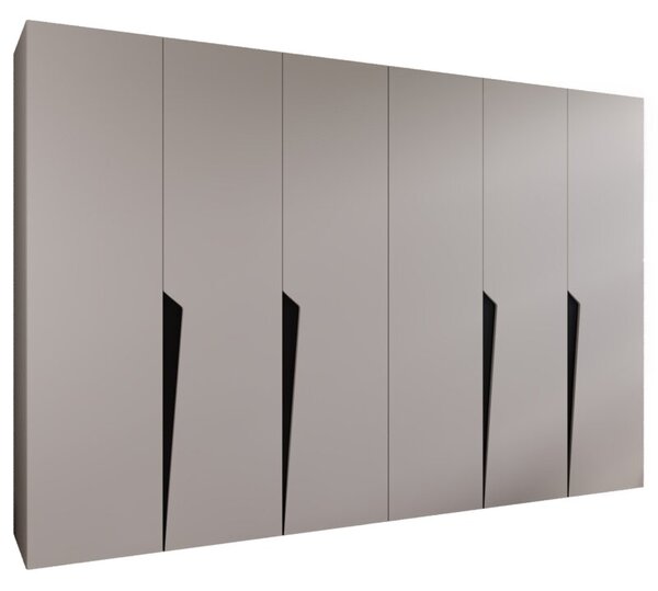 Szafa uchylna otwierana Piano 1 300 (2x150) wys. 202 cm kaszmir + u. czarny