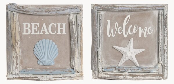 Komplet dekoracji ściennych Welcome, 2 elem