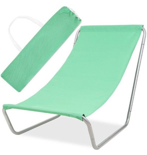 Leżak plażowy składany zielony SAND