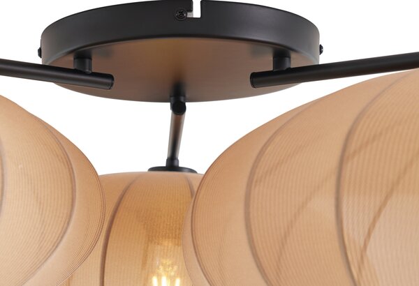 Lampa sufitowa Japandi brązowa 3-źródła światła - Multi Bida