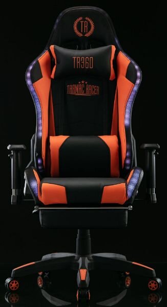 Krzesło biurowe Isaac czarne/pomarańczowe