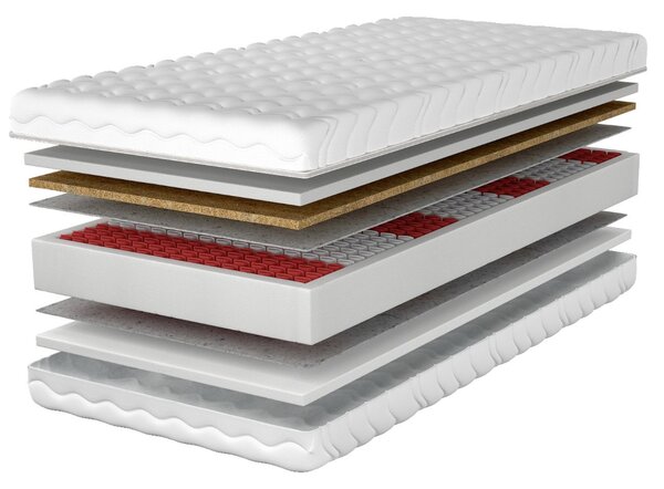 Materac kieszeniowy multipocket z matą kokosową Lunaro 80x200