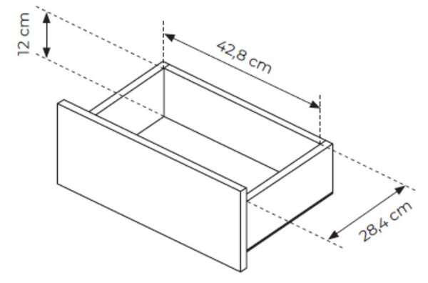 Komoda z drzwiami i szufladami 160 cm Fascino Dąb Cremona, czarny