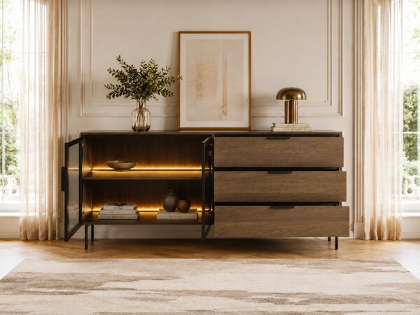 Komoda z drzwiami i szufladami Lumina Dąb Dunin