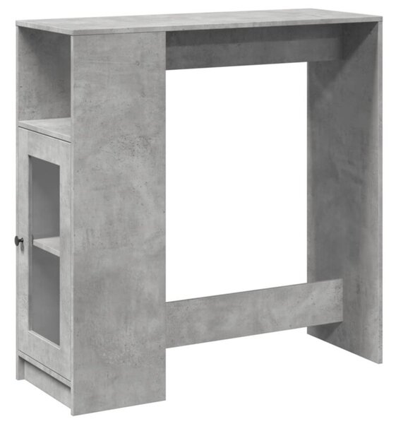 Stolik barowy z przegrodami, szarość betonu, 101x40x103,5 cm