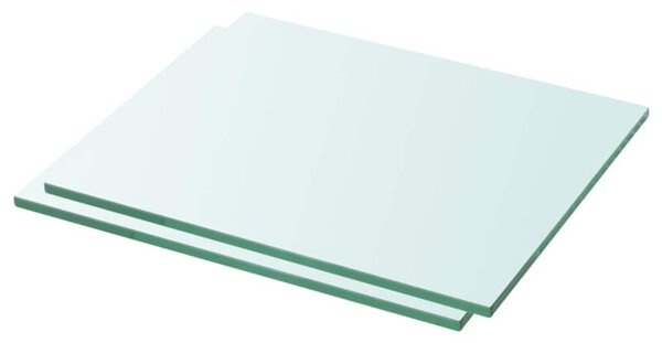 Półki, 2 szt., panel z przezroczystego szkła, 30 x 20 cm
