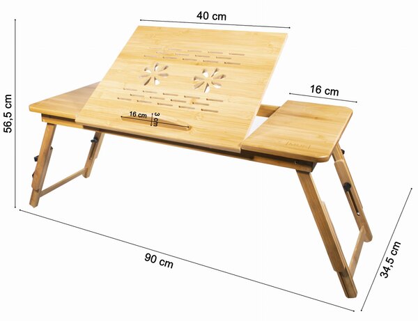 Bambusowy stolik pod laptop GION XL
