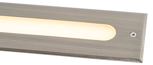 Nowoczesny klosz do zabudowy stalowy 30 cm z LED IP65 - Eline