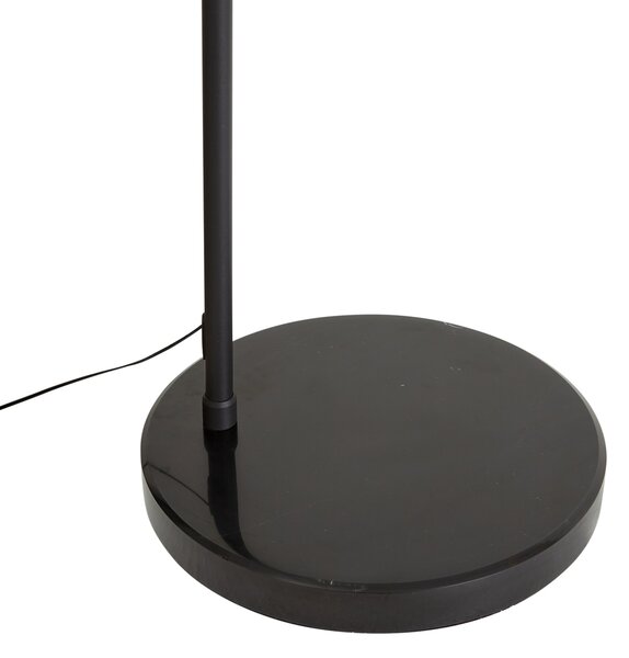 Designerska lampa łukowa podłogowa czarna z wbudowaną diodą LED z 3-stopniową regulacją - Anello