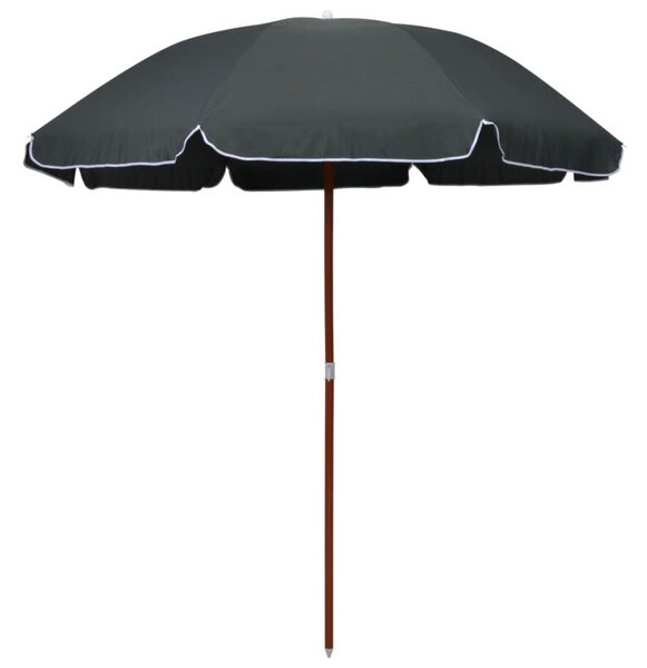 Parasol ogrodowy na stalowym słupku, 240 cm, antracytowy