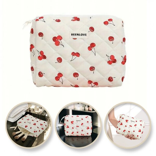 Kosmetyczna torba BEENLOVE 19x24 cm kremowa