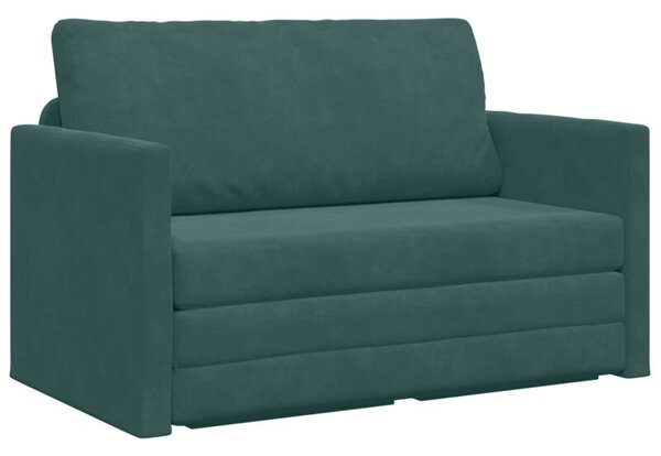 Sofa bed ciemna zieleÅ 124 x 204 x 61 cm aksamit