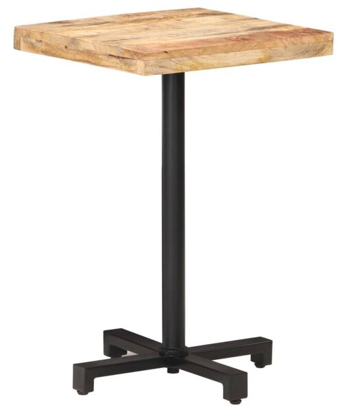 Stolik bistro, kwadratowy, 50x50x75 cm, surowe drewno mango