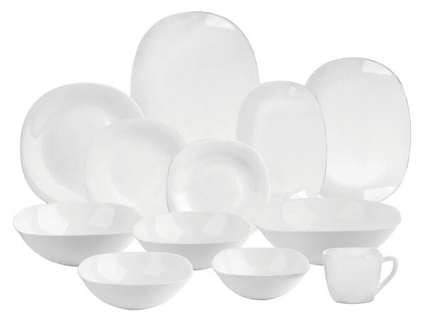 Altom Zestaw płytkich talerzy ze szkła opalowego White harmony 28 cm, 6 szt