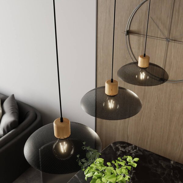 Lampa wisząca Kobe EMIBIG LIGHTING, możliwość ściemniania, czarny, salon / jadalnia, metal