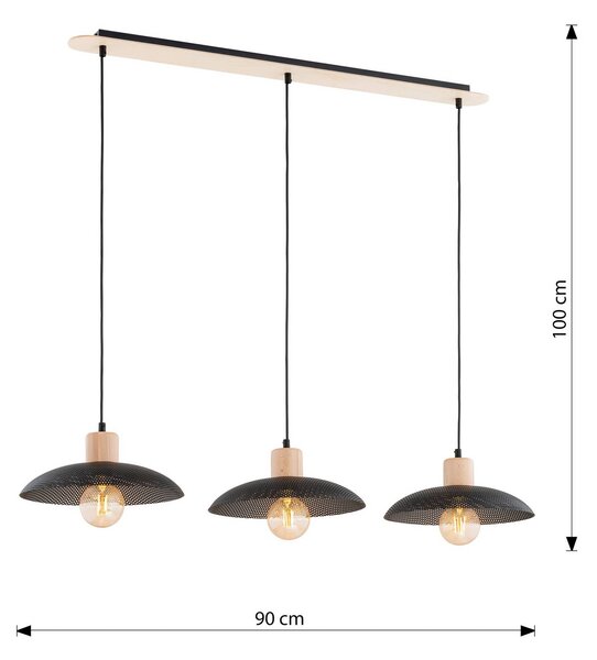 Lampa wisząca Kobe EMIBIG LIGHTING, możliwość ściemniania, czarny, salon / jadalnia, metal
