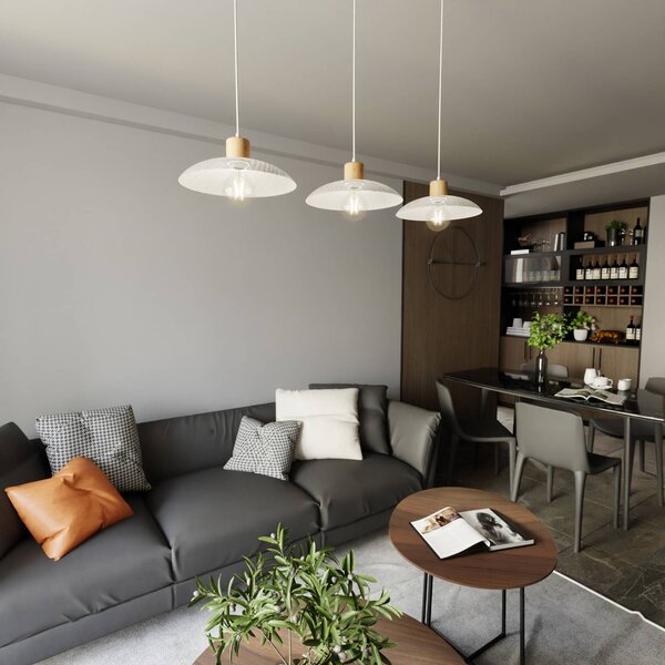 Lampa wisząca Kobe EMIBIG LIGHTING, możliwość ściemniania, biały / opal, salon / jadalnia, metal