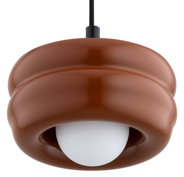 Lampa wisząca szklana Tina Argon, możliwość ściemniania, terracotta, salon / jadalnia, szkło