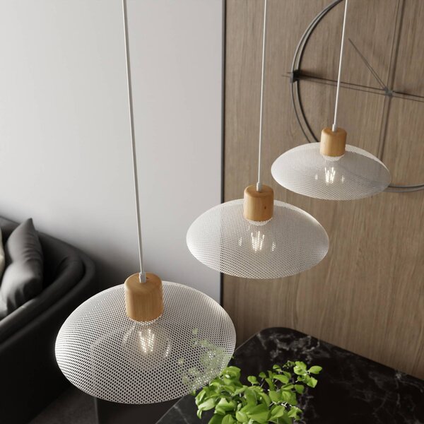 Lampa wisząca Kobe EMIBIG LIGHTING, możliwość ściemniania, biały / opal, salon / jadalnia, metal