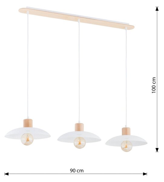 Lampa wisząca Kobe EMIBIG LIGHTING, możliwość ściemniania, biały / opal, salon / jadalnia, metal