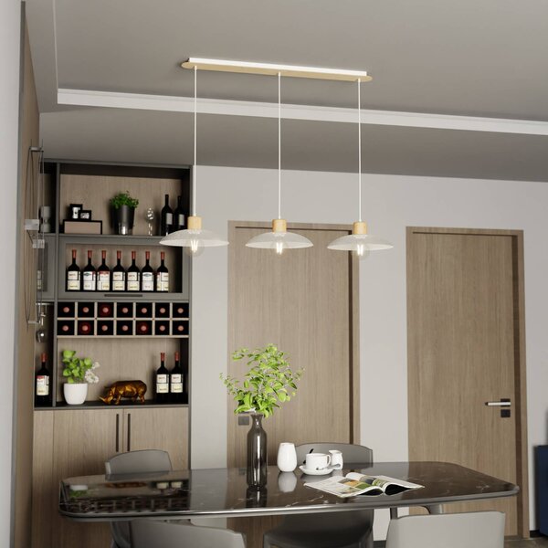 Lampa wisząca Kobe EMIBIG LIGHTING, możliwość ściemniania, biały / opal, salon / jadalnia, metal