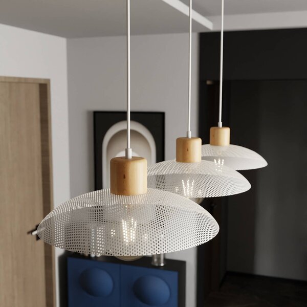 Lampa wisząca Kobe EMIBIG LIGHTING, możliwość ściemniania, biały / opal, salon / jadalnia, metal