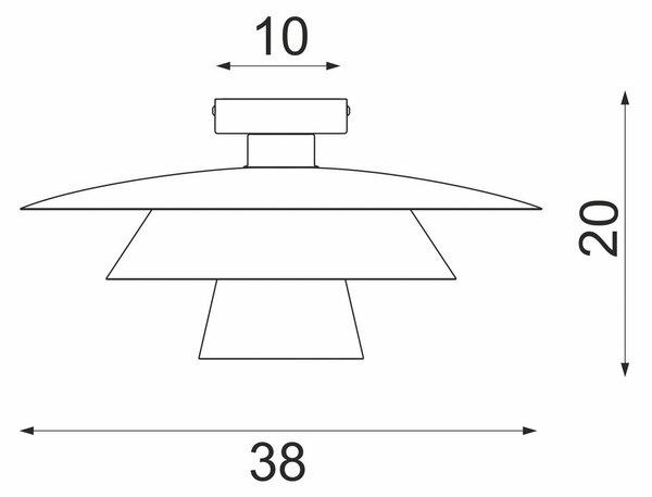 Lampa sufitowa Plato Luminex, możliwość ściemniania, czarny, salon / jadalnia, metal, nowoczesny