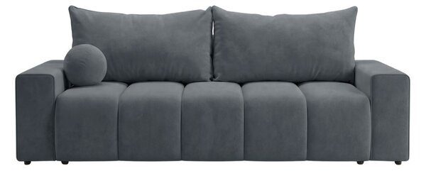 Kanapa z funkcją spania i pojemnikiem na pościel Miro Ciemnoszara
