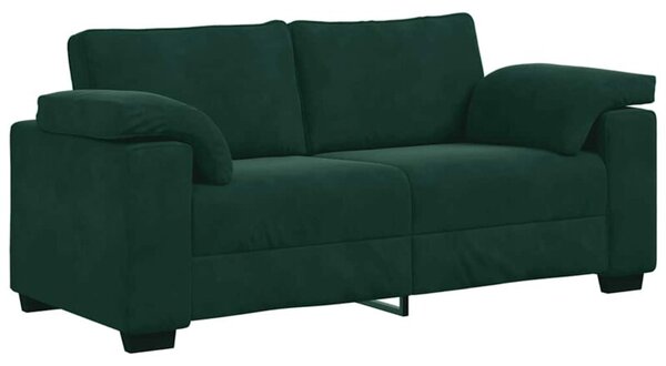 Sofa dwuosobowa, ciemnozielona, 180x77x82 cm, aksamit