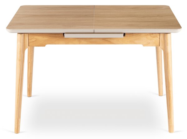 Stół Rozkładany Prostokątny SAMER 120-160 cm Ceramiczny Dąb Nowoczesny
