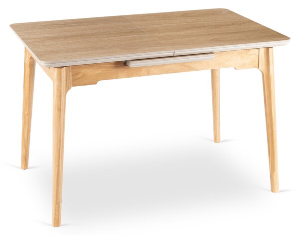 Stół Rozkładany Prostokątny SAMER 120-160 cm Ceramiczny Dąb Nowoczesny