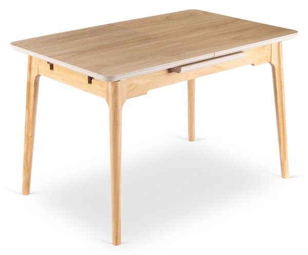 Stół Rozkładany Prostokątny SAMER 120-160 cm Ceramiczny Dąb Nowoczesny