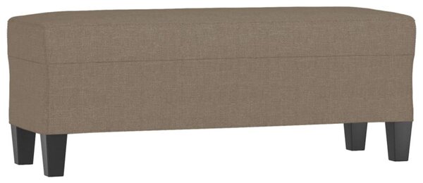 Ławka, taupe, 100x35x41 cm, tapicerowana tkaniną