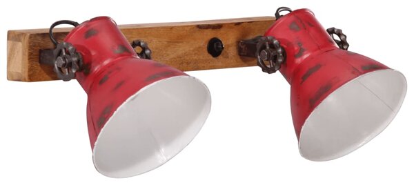Kinkiet, 25 W, postarzany czerwony, 45x25 cm, E27