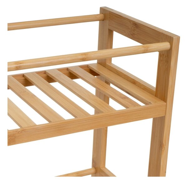 Bambusowy regał na kółkach w naturalnym kolorze 44x75 cm – Casa Selección