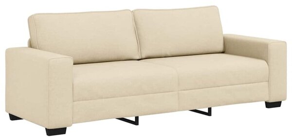Sofa 3-osobowa, kremowa, 220x77x82 cm, tkaninÄ