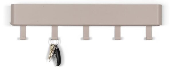 Szarobrązowy metalowy wieszak ścienny z półką 52 cm Dax Play – Spinder Design