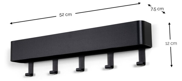 Jasnożółty stalowy wieszak ścienny z półką 52 cm Dax Play – Spinder Design