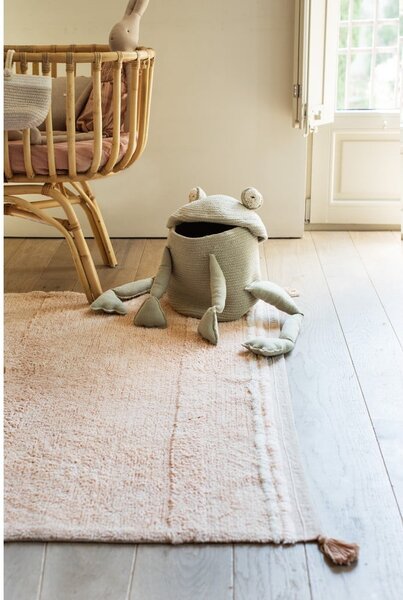 Jasnozielony tekstylny dziecięcy kosz na zabawki ø 23x35 cm Fred the Frog – Lorena Canals