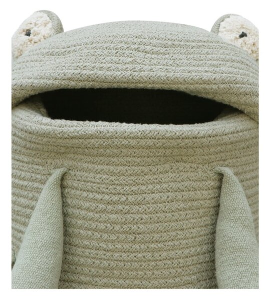 Jasnozielony tekstylny dziecięcy kosz na zabawki ø 23x35 cm Fred the Frog – Lorena Canals