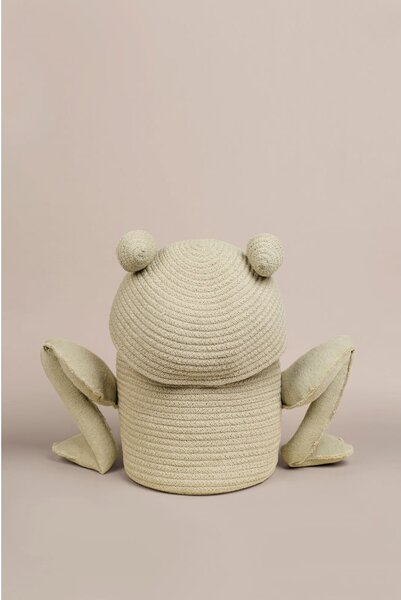 Jasnozielony tekstylny dziecięcy kosz na zabawki ø 23x35 cm Fred the Frog – Lorena Canals