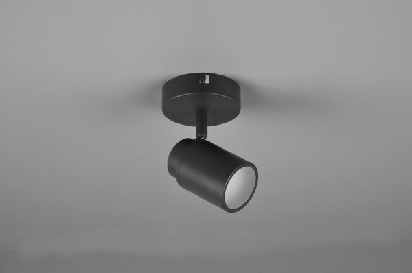 Metalowa lampa punktowa w kolorze matowej czerni 10x9 cm Angelo – Trio