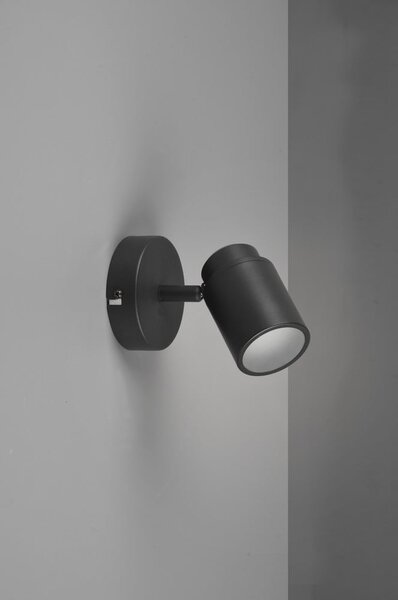 Metalowa lampa punktowa w kolorze matowej czerni 10x9 cm Angelo – Trio