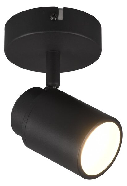 Metalowa lampa punktowa w kolorze matowej czerni 10x9 cm Angelo – Trio