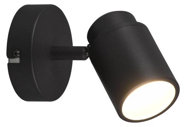 Metalowa lampa punktowa w kolorze matowej czerni 10x9 cm Angelo – Trio
