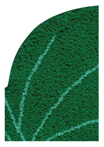 Ciemnozielony bawełniany dywan dziecięcy tkany ręcznie odpowiedni do prania 120x180 cm Monstera Leaf – Lorena Canals