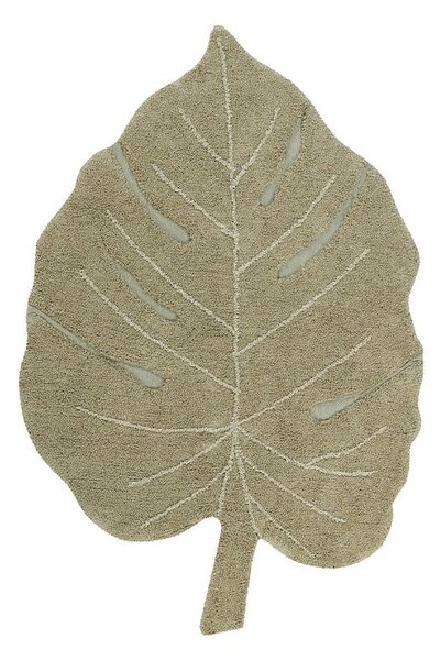 Bawełniany dywan dziecięcy w kolorze khaki tkany ręcznie odpowiedni do prania 120x180 cm Monstera Olive – Lorena Canals